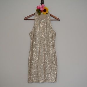 Hollister Sequin Champagne Cocktail Dress Small